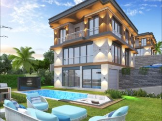 Beykoz Baklacı Trilium Garden Sitesinde Havuzlu Lüks Villa.